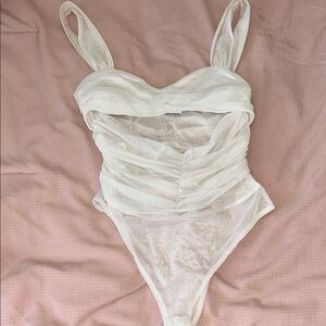 Princess Polly White Sheer Bodysuit